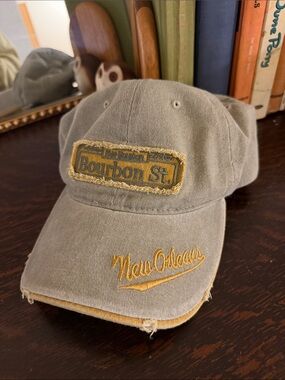 New Orleans Bourbon St. Embroidered Cotton Baseball Cap